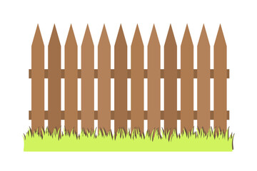 Cartoon picket fence vector illustration