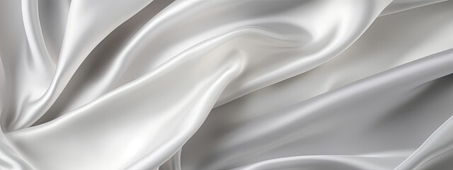 Fototapeta premium White gray satin texture that is white silver fabric