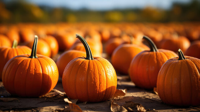 Pumpkin Patch Natural Colors, Background Image, Background For Banner, HD