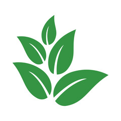leaf logo template. Green leaf icon