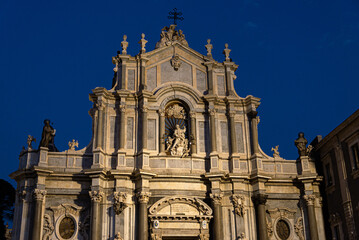 Fototapeta na wymiar Italy Catania October 2023: Basilica Cattedrale di Sant'Agata