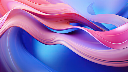 Bright abstract composition of colored waves and lines
