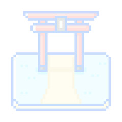 ピクセルアートな鳥居★PNG