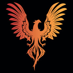 phoenix logo design illustration