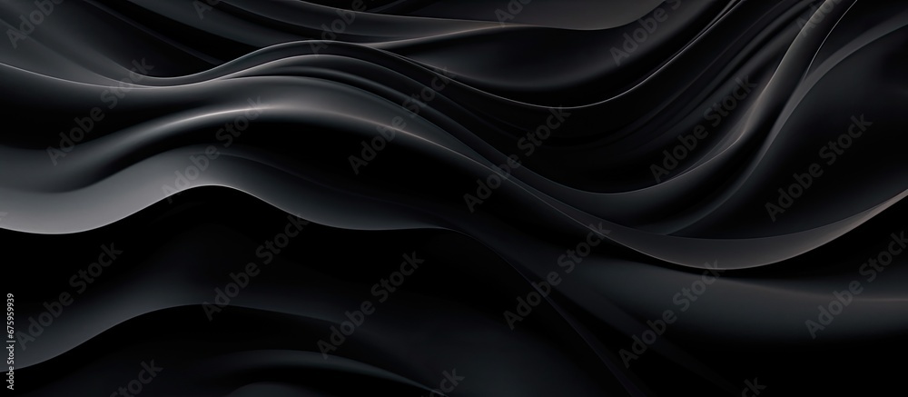 Poster the abstract black wave pattern on the background creates an intriguing texture that adds depth to t