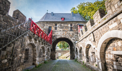 Ponttor, medieval city gate in Aachen, Germany.