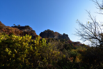 Climbing  Mount Iwabitsu, Gunma, Japan