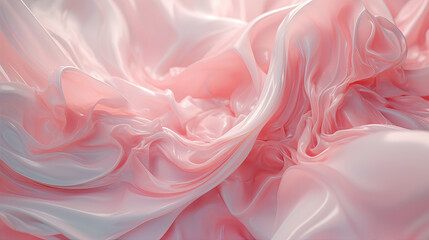Fototapeta premium Delicate and soft abstract composition of pink silk fabric