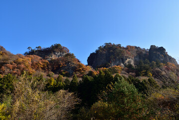 Fototapeta na wymiar Climbing Mount Iwabitsu, Gunma, Japan