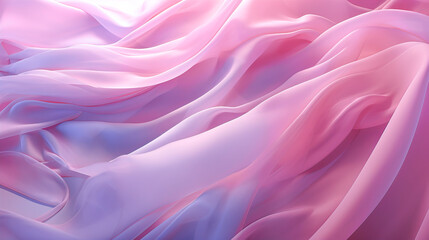Delicate and soft abstract composition of pink silk fabric