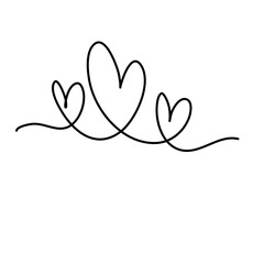 Heart Continuous line art drawing