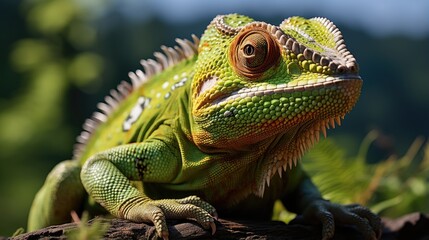 Fototapeta premium Chameleon, Background Image, Background For Banner, HD