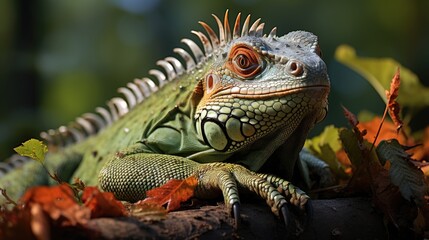 Fototapeta premium Iguana, Background Image, Background For Banner, HD