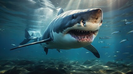 Fototapeta premium Shark, Background Image, Background For Banner, HD