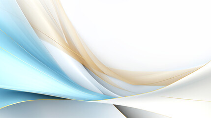青と金の美しい曲線　ビジネス背景イラスト