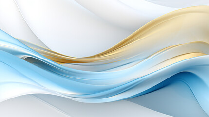 Fototapeta premium 青と金の美しい曲線 ビジネス背景イラスト