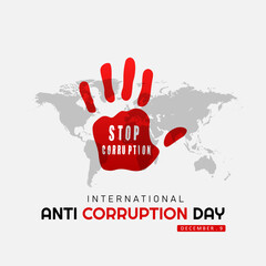 International anti corruption day. Suitable for greeting card international anti corruption day celebration