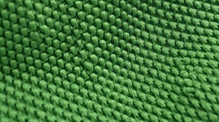Green football uniform with air mesh texture. Sportswear background