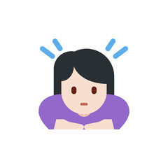 Woman Bowing Light-Skin