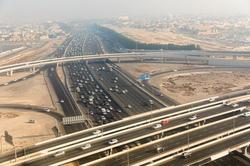 Fototapeta na wymiar Dubai highways