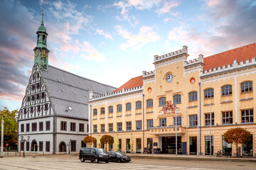 Rathaus und Gewandhaus, Altstadt, Zwickau, Deutschland 