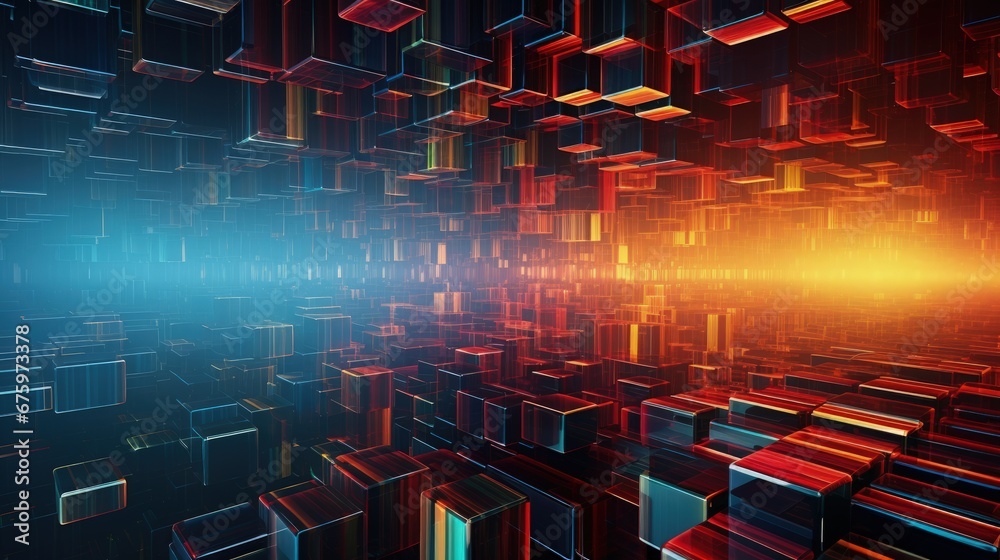 Poster abstract matrix like background