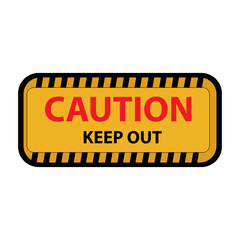 Caution keep out signs. Symbols of danger and warning signs. warning attention. danger sign.  attention vector icon.