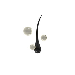 Hair damaged Repair concept. 3d restore and nourish hair, scalp with shampoo, serum, treatment hair care, bubbles, oil liquid drop on transparent background. 3d render illustration. PNG