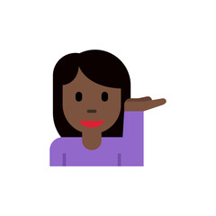 Woman Tipping Hand Dark-Skin