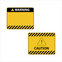 Caution vector sign. caution and keep out, do not enter and danger zone, stop. vector illustration. warning sign must be careful.