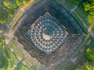 Borobudur is the largest Buddhist temple in the world. Java, Indonesia 