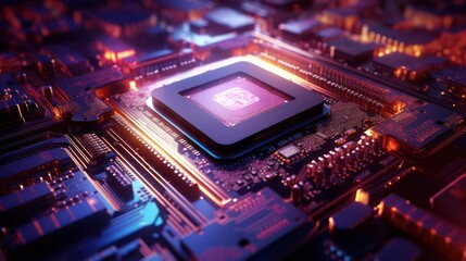 Fototapeta premium Quantum_computing_and_artificial_intelligence