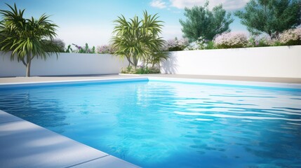 A Swimming pool. 3D rendered Illustration. Square piece of water. 3D Illustration
