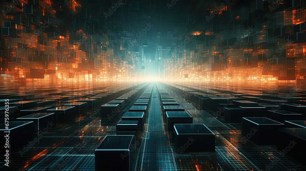 Poster abstract matrix like background