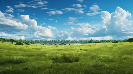 Fototapeta na wymiar Artwork of a grassy summer field