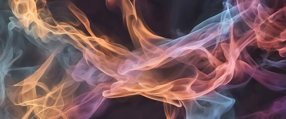 Obraz premium A Dazzling Display of Colorful Smoke, Evoking a of Vibrant Hues and Enchanting Patterns.