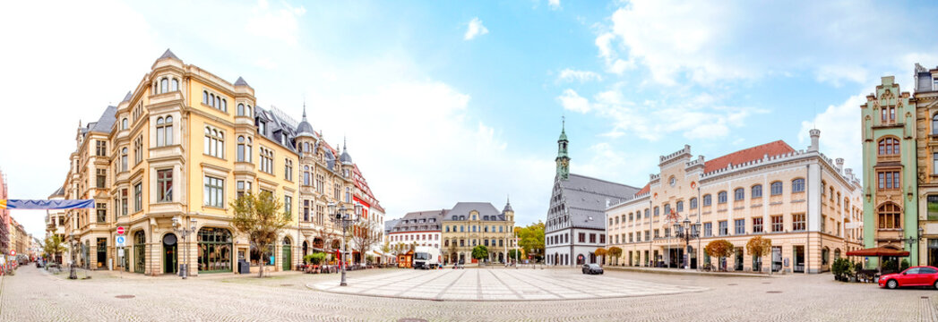 Rathaus und Gewandhaus, Altstadt, Zwickau, Deutschland 