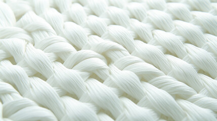 Microscopic Textures: Close-Up of Detailed WHITE Fabric Textile, 