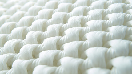 Microscopic Textures: Close-Up of Detailed WHITE Fabric Textile, 