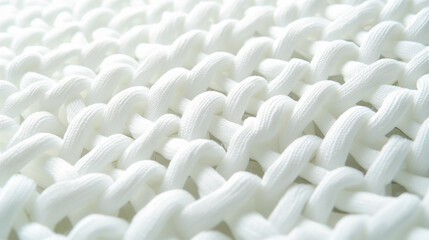 Obraz premium Microscopic Textures: Close-Up of Detailed WHITE Fabric Textile, 