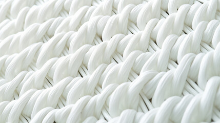 Obraz premium Microscopic Textures: Close-Up of Detailed WHITE Fabric Textile, 