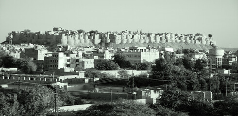 Jaisalmer Fort in the city of Jaisalmer, in the Indian state of Rajasthan India. It is believed to be one of the very few "living forts" in the world (such as Carcassonne, France)