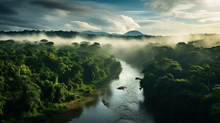 Majestic amazon rainforest