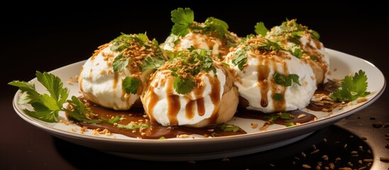 In the bustling streets of Karachi you can find a variety of delicious Indian street foods like Dahi Vada a healthy and appetizing snack made with curd perfect for a satisfying meal or a qui