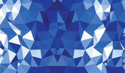 Low poly background blue geometric