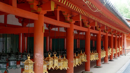 Traditional Japanese Lanterns, Nara, Japan.