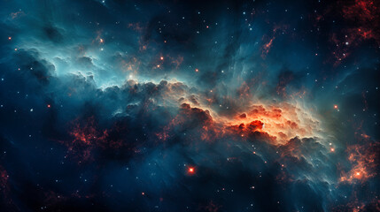 Obraz premium Beautiful nebula in deep space. 