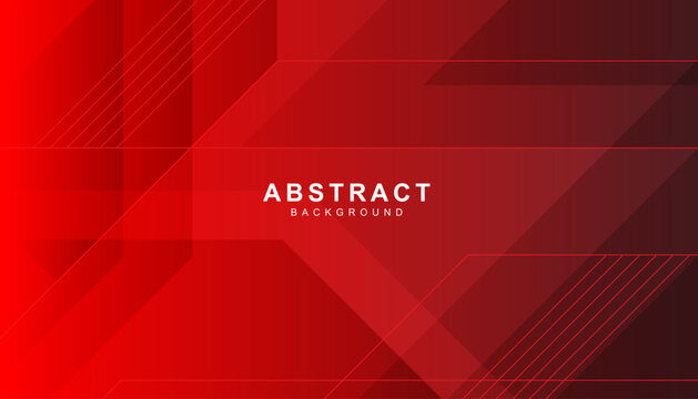 Abstract red geometric background with modern technology style line pattern texture