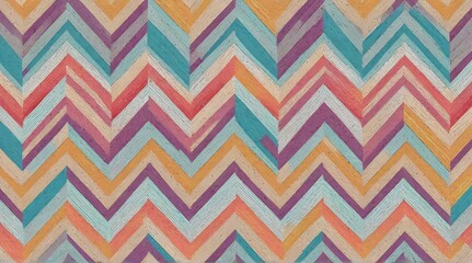 Abstract seamless geometric pattern from colorful stripes on texture background