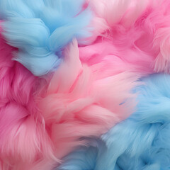 Sweet and Fluffy Cotton Candy Texture in Pastel Hues. Ai generative